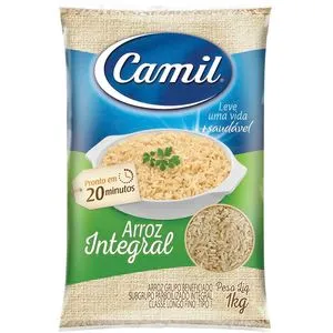 Arroz Camil Integral Pacote com 1kg